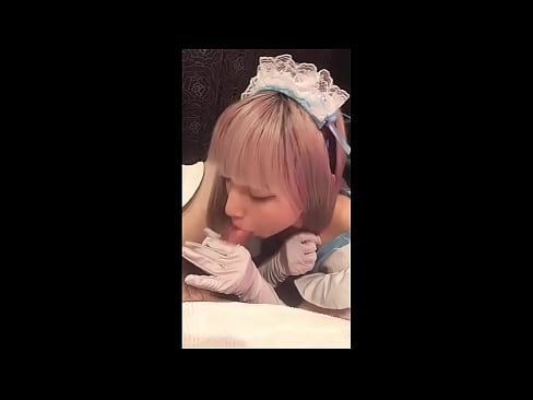❤️ 日本のアイドル「まゆか」、フレンチメイドのコスプレ、その1、ローションでフェラチオ、自慰行為 ️ ポルノ ❌️